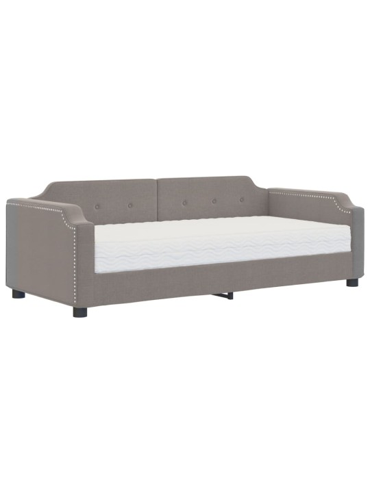 Válenda s matrací taupe 90 x 200 cm textil