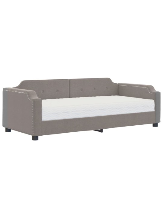 Válenda s matrací taupe 100 x 200 cm textil