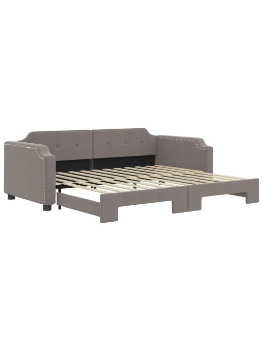 Válenda s přistýlkou taupe 80 x 200 cm textil