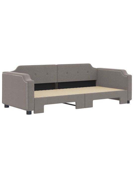 Válenda s přistýlkou taupe 80 x 200 cm textil