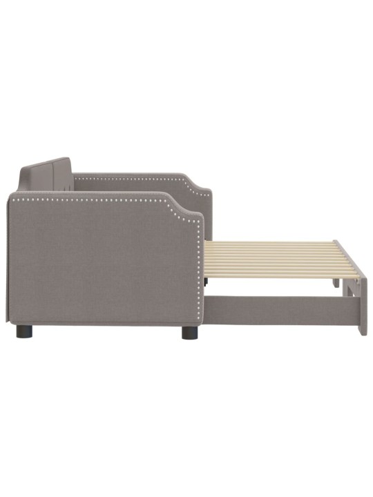 Válenda s přistýlkou taupe 80 x 200 cm textil