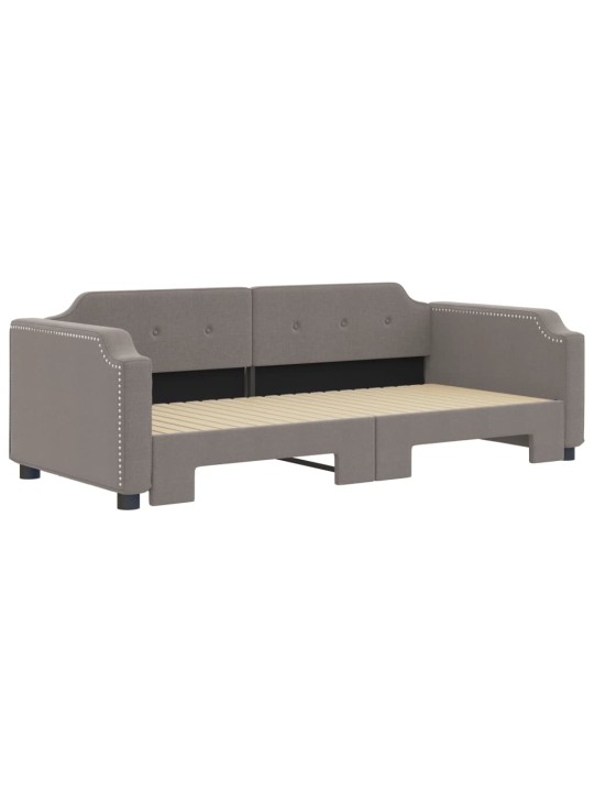 Válenda s přistýlkou taupe 90 x 200 cm textil