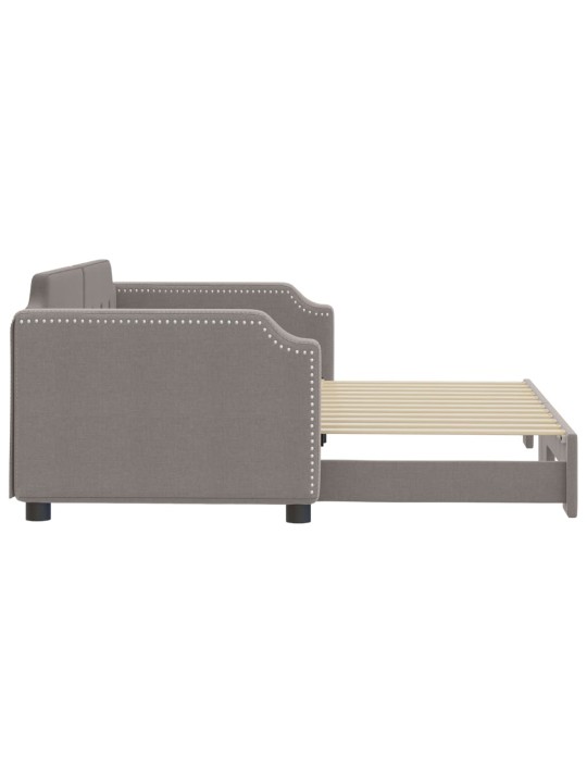 Válenda s přistýlkou taupe 90 x 200 cm textil