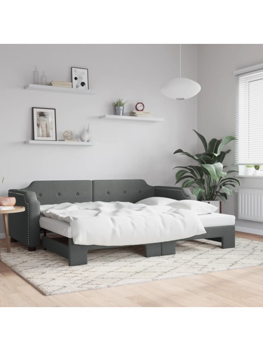 Válenda s přistýlkou tmavě šedá 100 x 200 cm textil