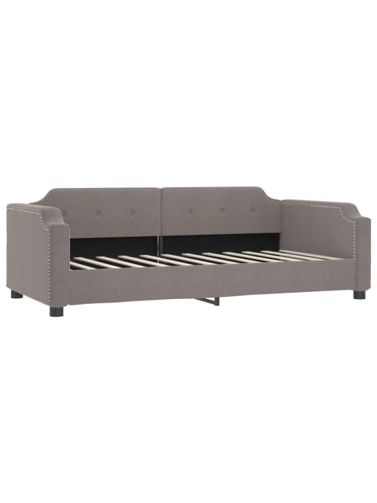 Válenda s přistýlkou a matracemi taupe 100 x 200 cm textil