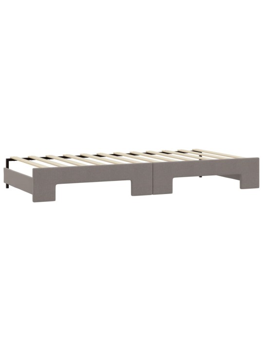 Válenda s přistýlkou a matracemi taupe 100 x 200 cm textil