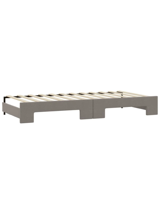 Válenda s přistýlkou a zásuvkami taupe 80 x 200 cm textil