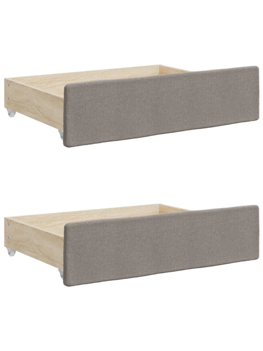 Válenda s přistýlkou a zásuvkami taupe 80 x 200 cm textil