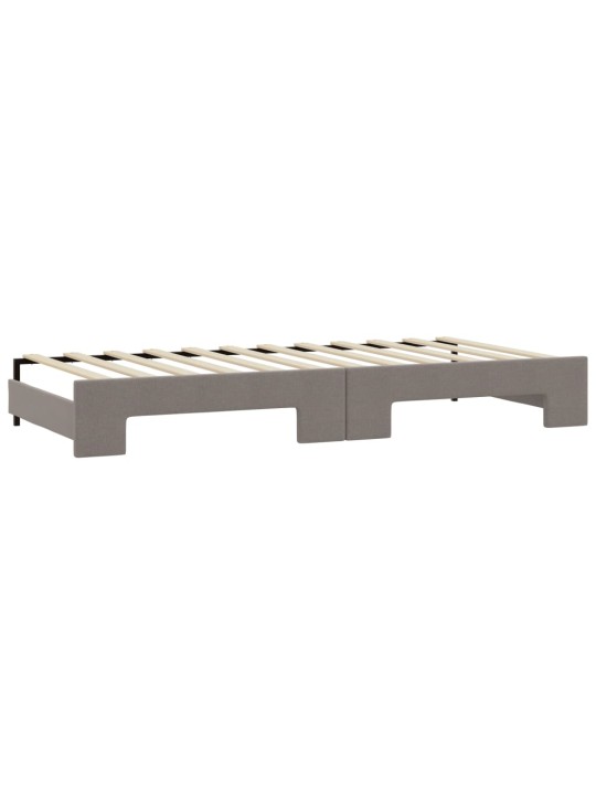 Válenda s přistýlkou a zásuvkami taupe 90 x 200 cm textil