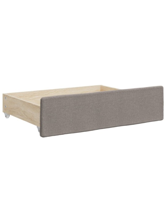 Válenda s přistýlkou a zásuvkami taupe 90 x 200 cm textil