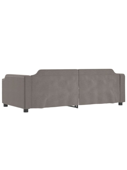 Válenda s přistýlkou a zásuvkami taupe 100 x 200 cm textil