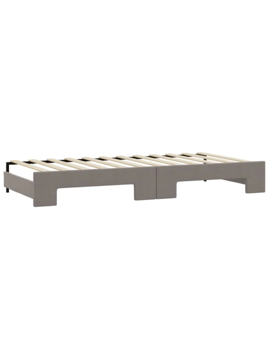 Válenda s přistýlkou a zásuvkami taupe 100 x 200 cm textil