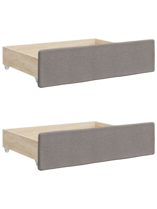 Válenda s přistýlkou a zásuvkami taupe 100 x 200 cm textil