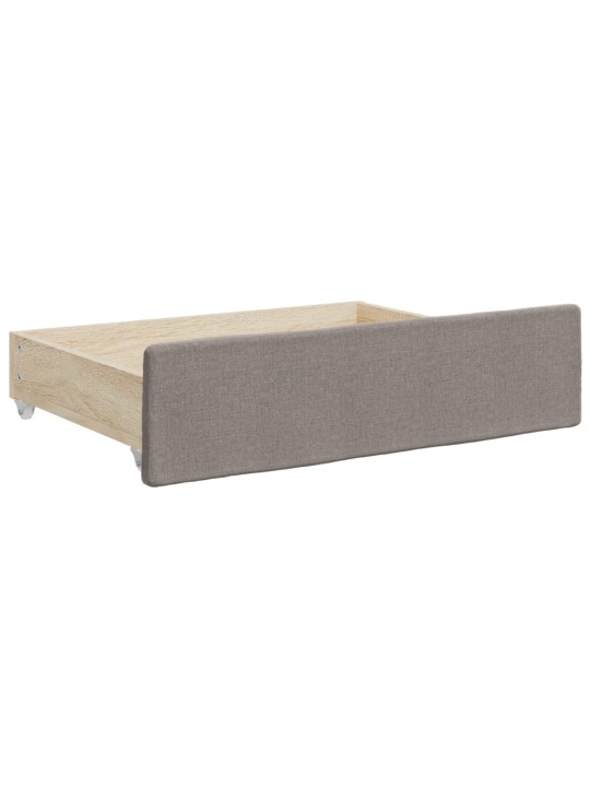 Válenda s přistýlkou a zásuvkami taupe 100 x 200 cm textil