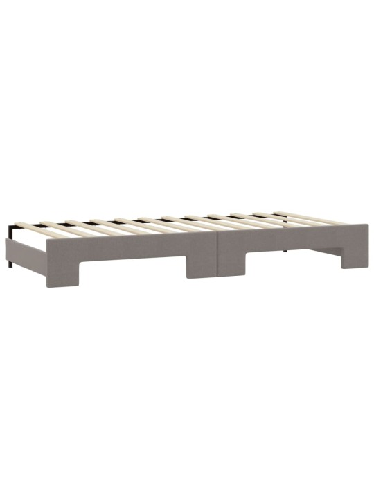 Válenda s přistýlkou a zásuvkami taupe 90 x 200 cm textil