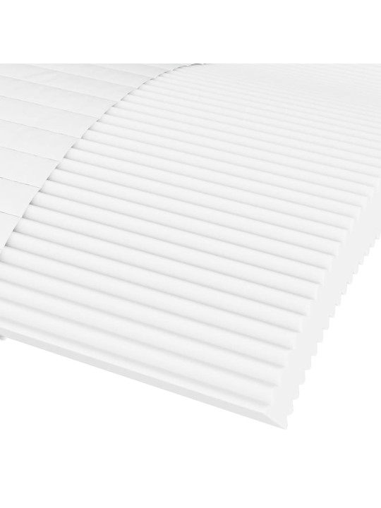 Válenda s matrací krémová 90 x 200 cm umělá kůže