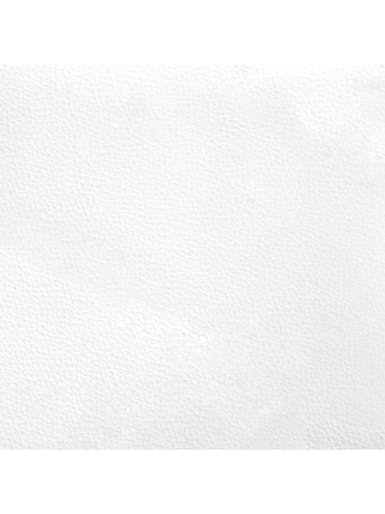Válenda s přistýlkou bílá 90 x 200 cm umělá kůže