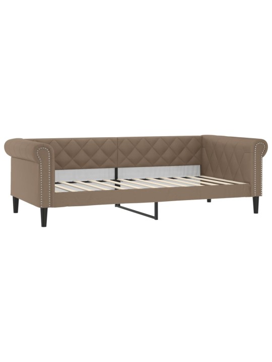 Válenda s přistýlkou a matracemi cappuccino 90x200cm umělá kůže