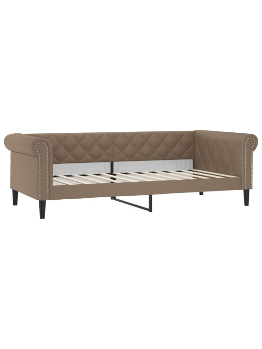 Válenda s přistýlkou a zásuvkami cappuccino 90x200cm umělá kůže