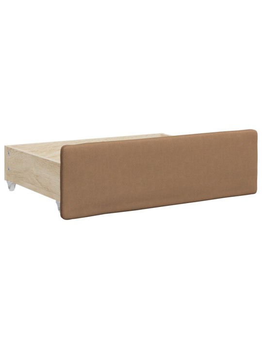 Válenda s přistýlkou a zásuvkami cappuccino 90x200cm umělá kůže