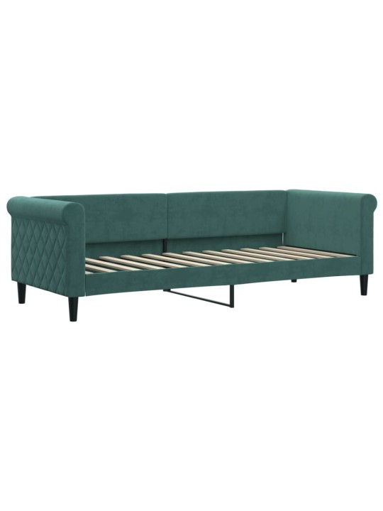 Válenda s přistýlkou tmavě zelená 80 x 200 cm samet