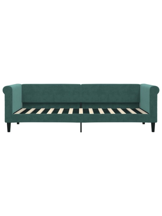 Válenda s přistýlkou tmavě zelená 80 x 200 cm samet