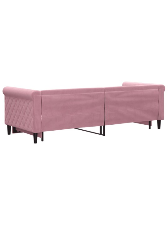 Válenda s přistýlkou růžová 80 x 200 cm samet