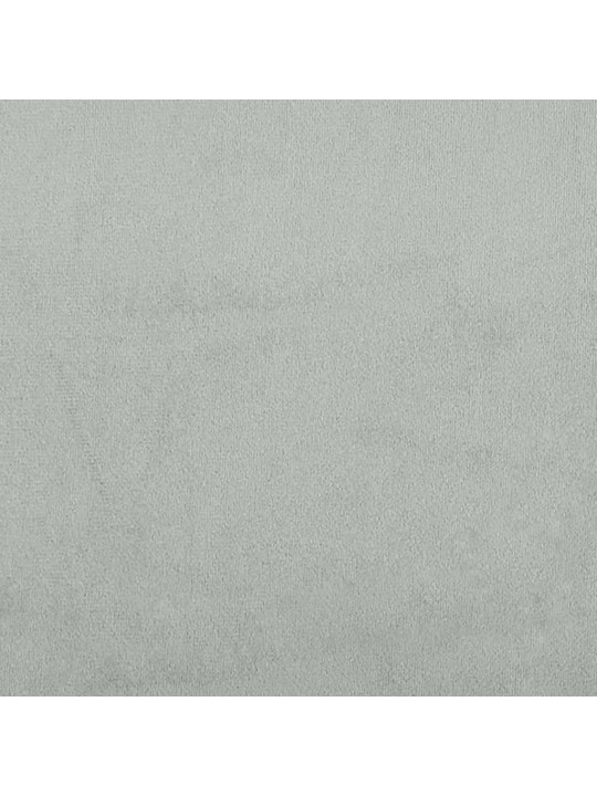 Válenda s přistýlkou světle šedá 90 x 200 cm samet