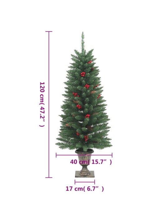 Umělé vánoční stromky 2 ks 100 led diod zelené 120 cm
