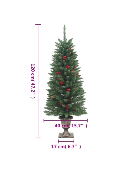 Umělé vánoční stromky 2 ks 100 led diod zelené 120 cm