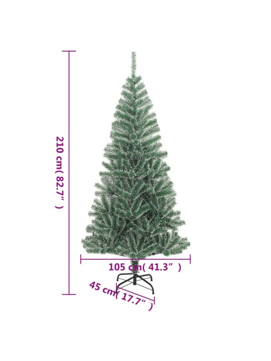 Umělý vánoční stromek zasněžený zelený 210 cm