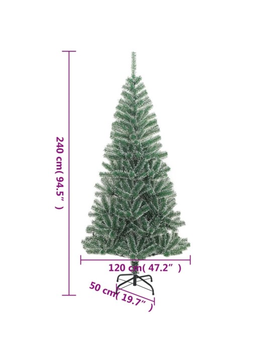 Umělý vánoční stromek zasněžený zelený 240 cm