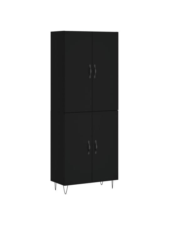 Skříň highboard černá 69,5 x 34 x 180 cm kompozitní dřevo