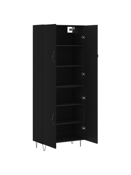 Skříň highboard černá 69,5 x 34 x 180 cm kompozitní dřevo