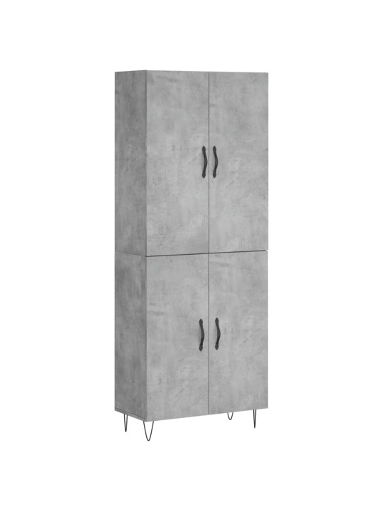 Skříň highboard betonově šedá 69,5x34x180 cm kompozitní dřevo