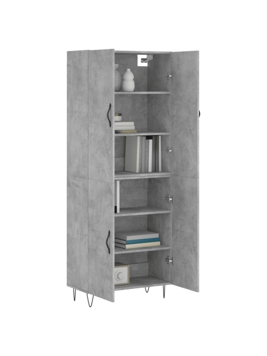 Skříň highboard betonově šedá 69,5x34x180 cm kompozitní dřevo