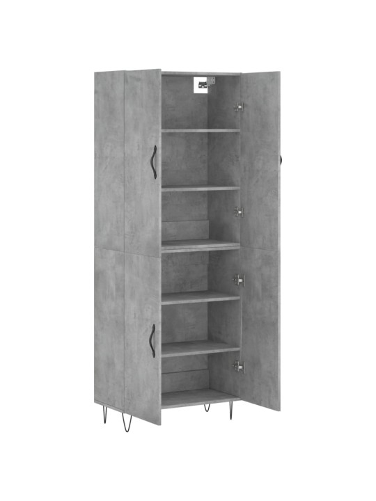 Skříň highboard betonově šedá 69,5x34x180 cm kompozitní dřevo