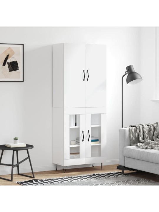Skříň highboard bílá 69,5 x 34 x 180 cm kompozitní dřevo