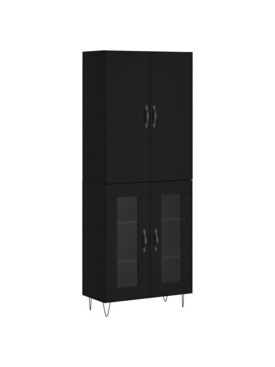 Skříň highboard černá 69,5 x 34 x 180 cm kompozitní dřevo