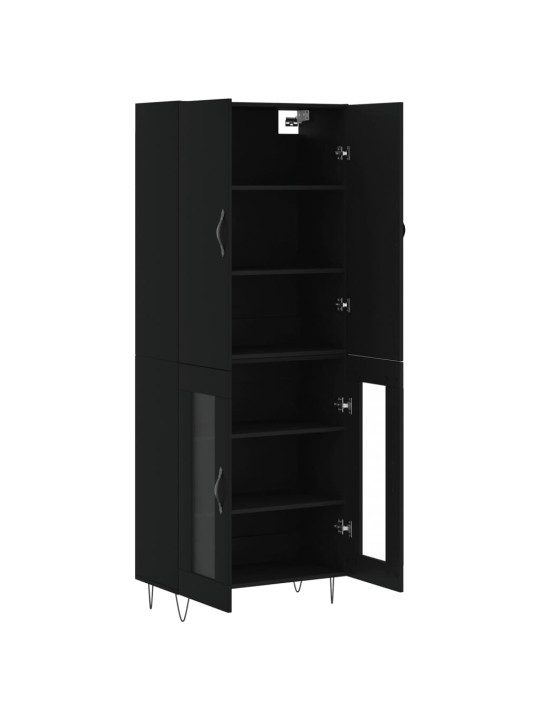Skříň highboard černá 69,5 x 34 x 180 cm kompozitní dřevo
