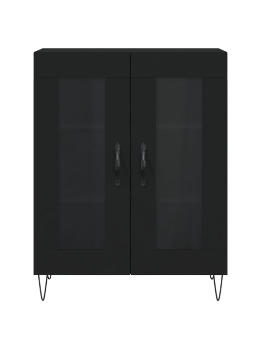 Skříň highboard černá 69,5 x 34 x 180 cm kompozitní dřevo