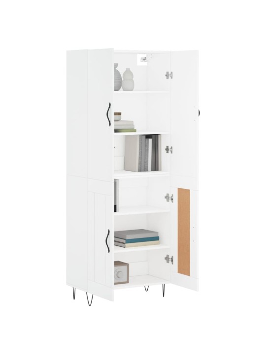 Skříň highboard bílá 69,5 x 34 x 180 cm kompozitní dřevo