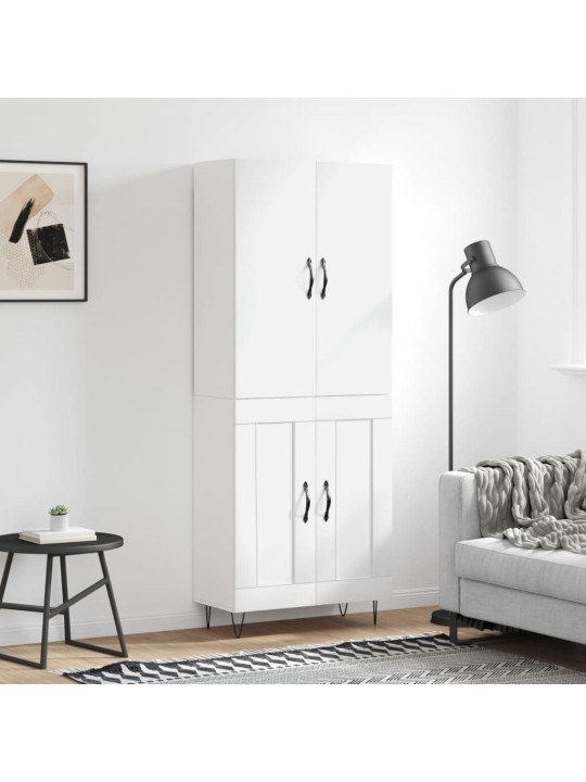 Skříň highboard bílá 69,5 x 34 x 180 cm kompozitní dřevo