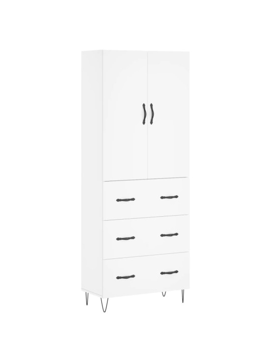 Skříň highboard bílá 69,5 x 34 x 180 cm kompozitní dřevo