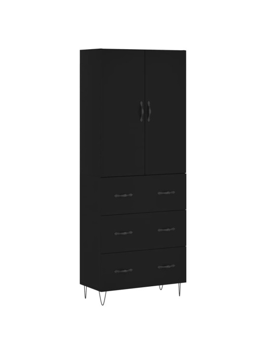 Skříň highboard černá 69,5 x 34 x 180 cm kompozitní dřevo