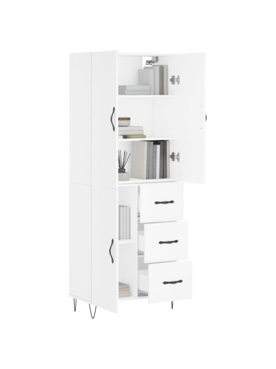 Skříň highboard bílá 69,5 x 34 x 180 cm kompozitní dřevo