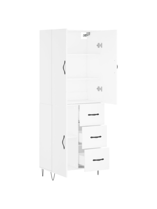 Skříň highboard bílá 69,5 x 34 x 180 cm kompozitní dřevo