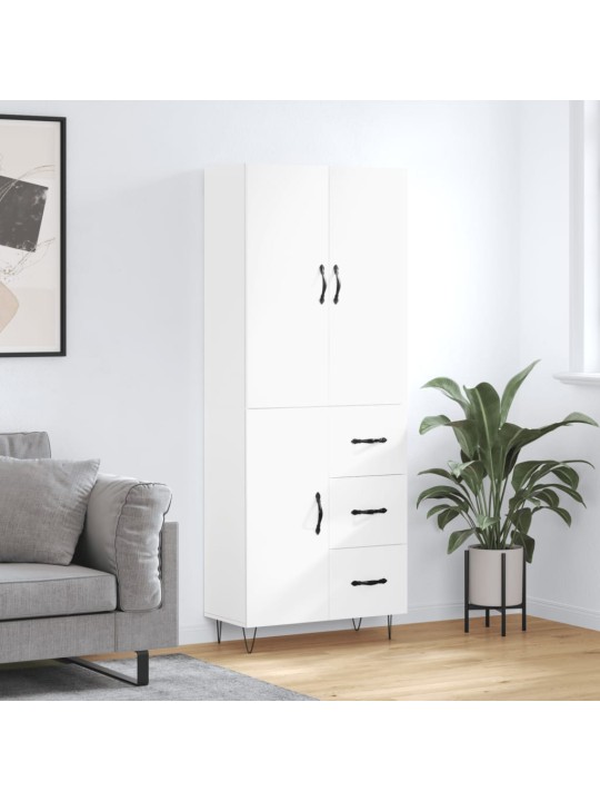 Skříň highboard bílá 69,5 x 34 x 180 cm kompozitní dřevo