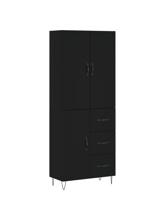 Skříň highboard černá 69,5 x 34 x 180 cm kompozitní dřevo