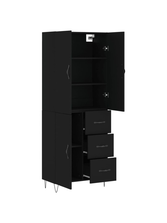 Skříň highboard černá 69,5 x 34 x 180 cm kompozitní dřevo